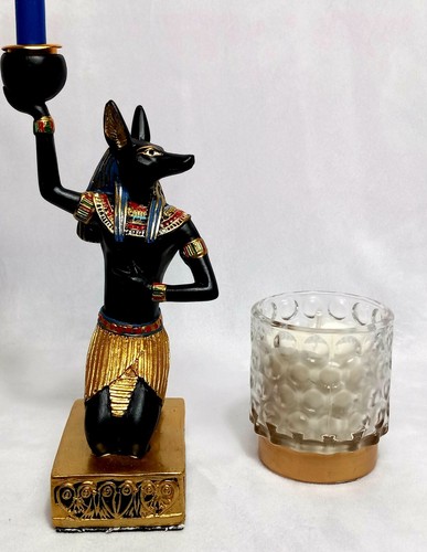 African Anubis Candle Holders - Picture 2 of 2