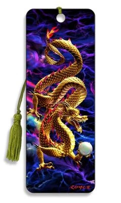 CHEATWELL 3D Bookmark - Golden Dragon