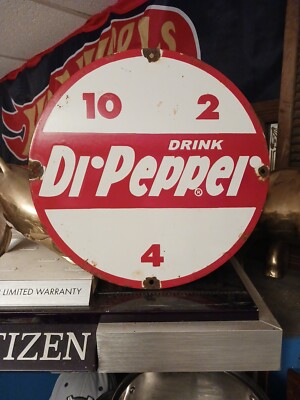 Vintage Dr Pepper Porcelain Sign Old Beverage Advertising Soda