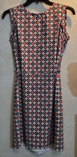 Banana Republic Navy, Red And White Patteren Dress With Slip Size 2