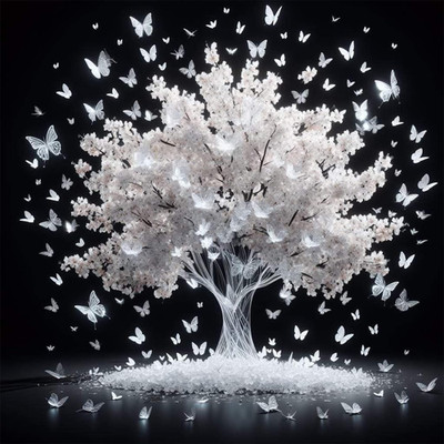 Butterfly Diamond Art Kits for Adults,Tree of Life 5D Diamond Painting Kits fo