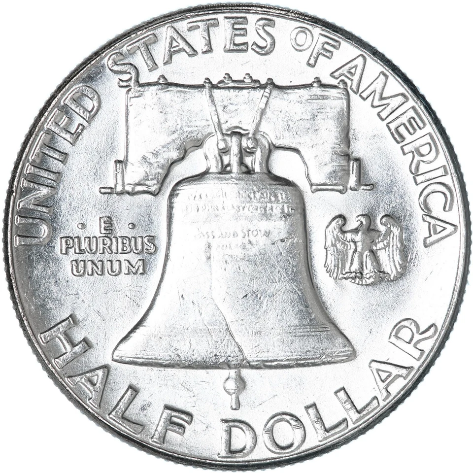 1963 P D Franklin Half Dollar 90% Silver BU 2 Coin Year Set - Image 3 of 4