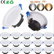7W Recessed LED Ceiling Downlight Round Recessed Spotlight Wall Lighting 85-265V
