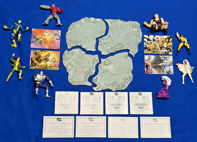 1995 Hardees Kids Meal X-Men Complete Set of 4 w/ Cards & Cert of Authenticity