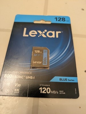 Lexar Professional 128GB Class 10 UHS High Speed 800 X SDXC-UHS-1 New In Box
