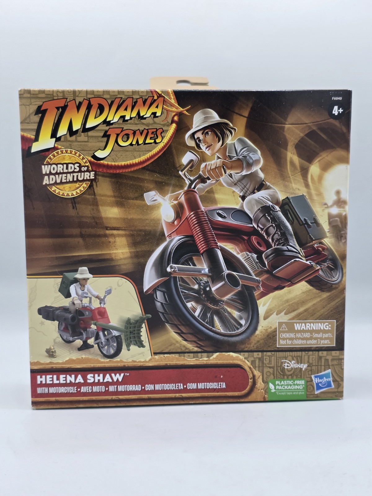 Indiana Jones Worlds of Adventure Helena Shaw Motorcycle Figure Hasbro New Toy