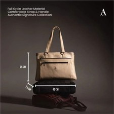 ALN Lovata Full Grain Cowhide Leather Laptop Bag 14” Work Shoulder Bag Woman