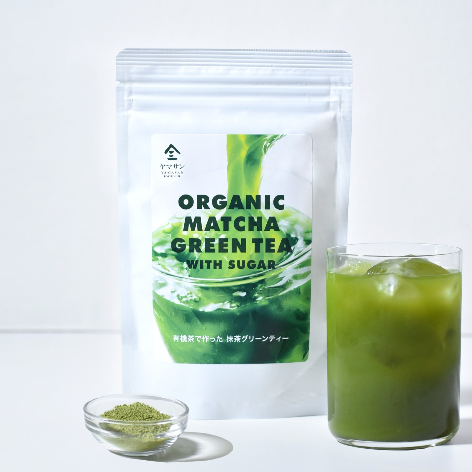Powder/ Matcha Organic Sweetened Powder, Beverages(200g) Yamasan