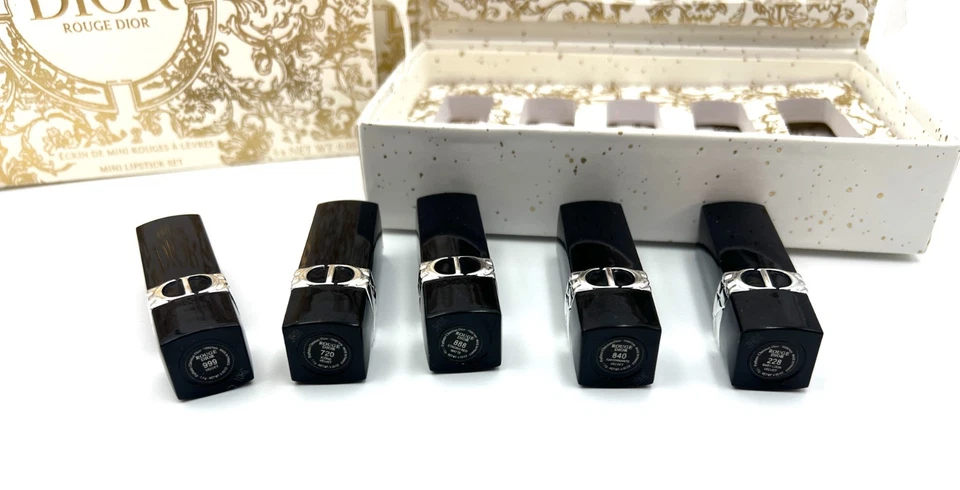 Christian DIOR Rouge Dior Limited Edition ~ 5pc Mini Lipstick Gift Set - Image 3 of 4