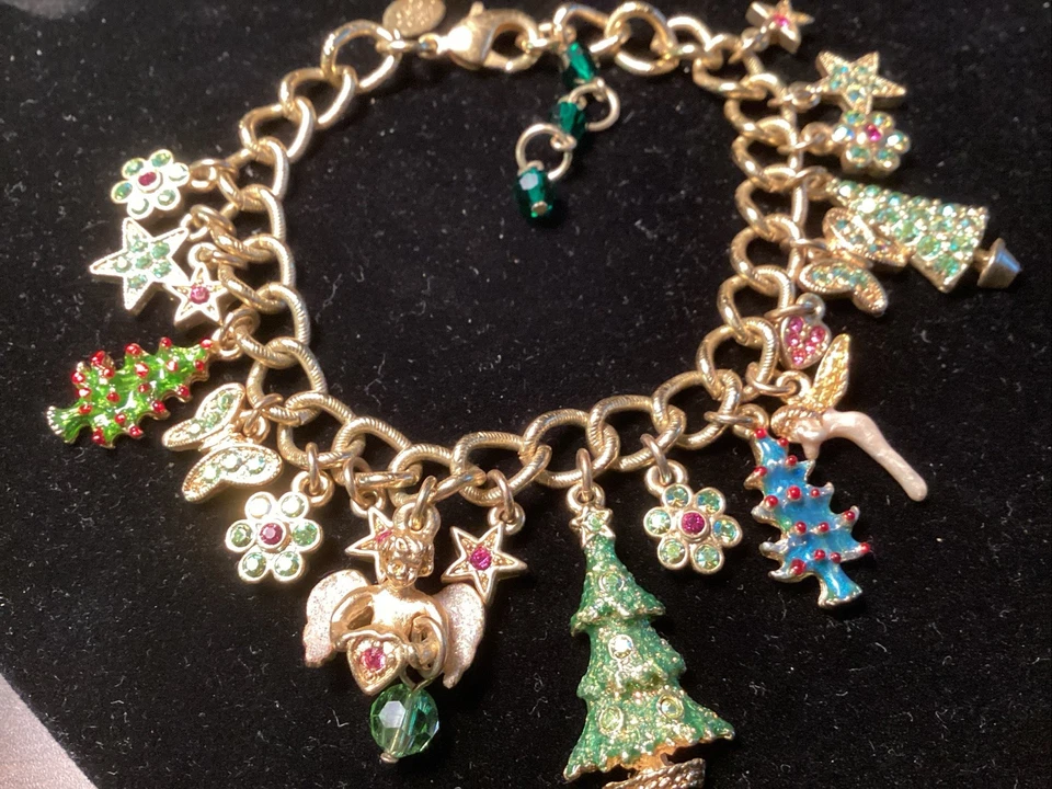 Impresionante pulsera vintage Kirks Folly Christmas Charm Foto 2 de 4