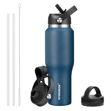 HYDROWION 32oz Stainless Steel Water Bottle Cold for 48 32 Ounces, Cobalt