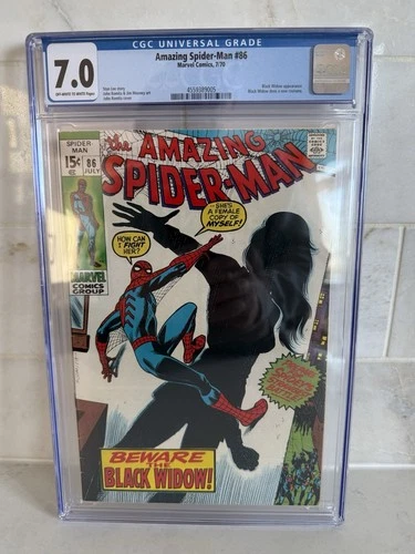 Amazing Spider-Man #86 1970 Marvel Comics CGC 7.0 Black Widow