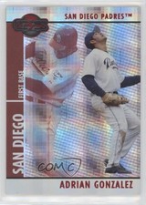 2008 Topps Co-Signers Hyper Plaid Red 30/100 Adrian Gonzalez #079 h8k