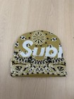 New Era Supreme x FW19 Yellow Bandana Box Logo Beanie — photo 1