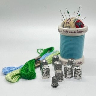 Collectible Group Of 9 Solid Silver Thimbles C1876 to 1924