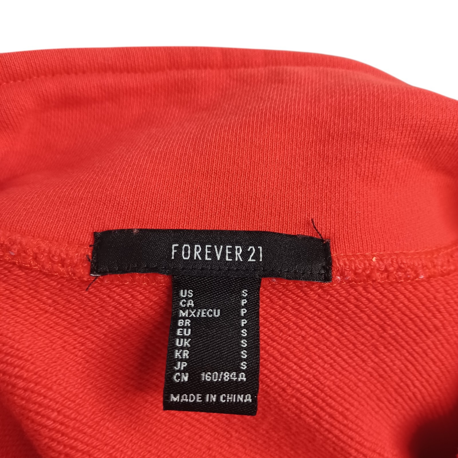 Forever 21 Red Collared Oversized Sweatshirt Pull… - image 4