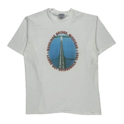 Mackinac Bridge Michigan All Sports Grafik T-Shirt - XL weiß Baumwolle
