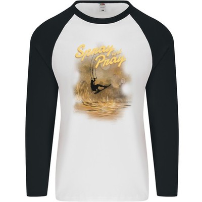 Kitesurfing Spray And Pray Herren L/S Baseball T-Shirt