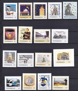 ÖSTERREICH Lot Personalisierte Marken Teil 7 (16 Marken) postfrisch/
