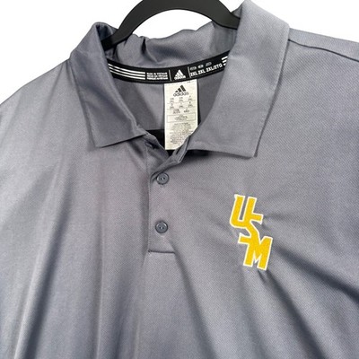 University of Southern Mississippi USM Adidas Polo Shirt Men 2XL Grey Golf SMTTT