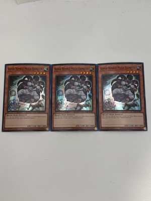 YUGIOH: 3x Super-Nimble Mega Hamster Super Rare NM RA02-EN004