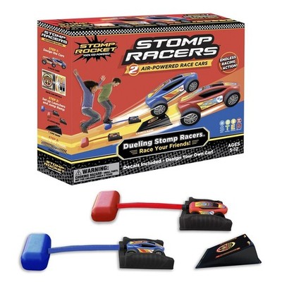 Stomp Rocket Dueling Stomp Racers - 2 Air Powered Race Cars - Brand New