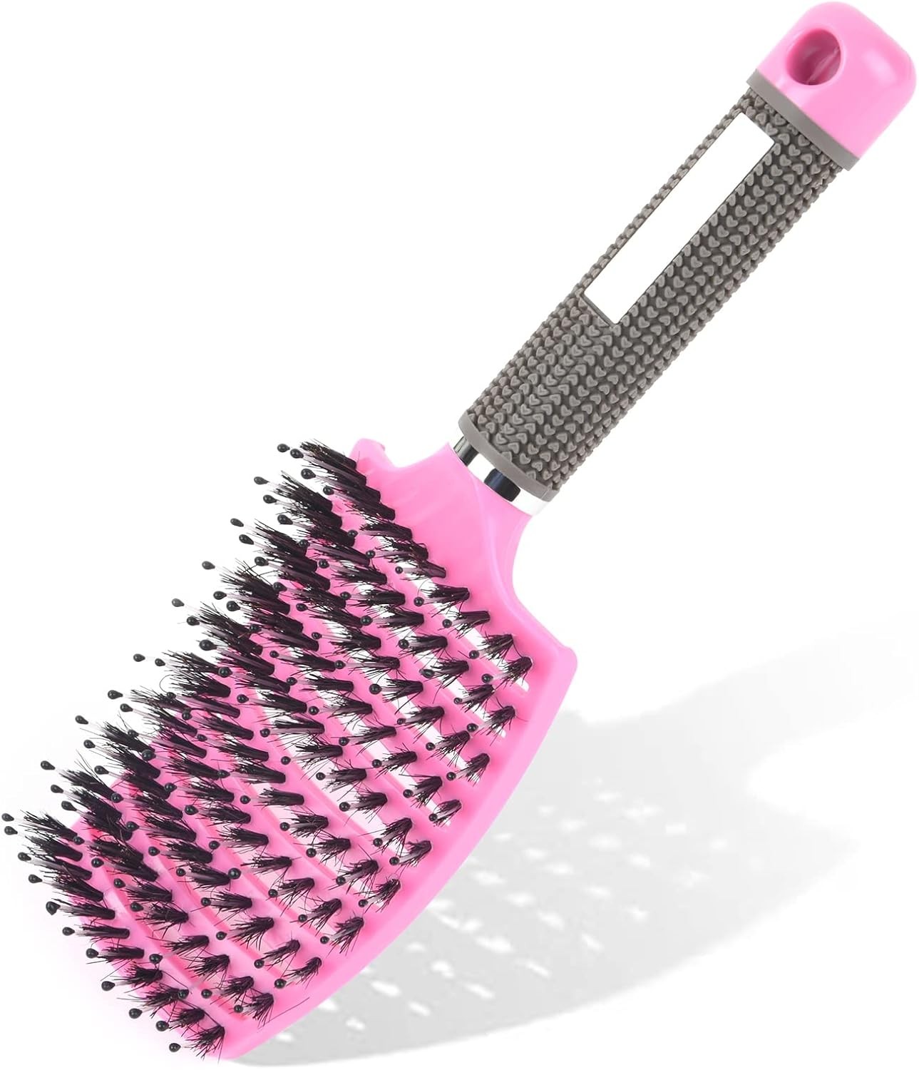 URAQT Hair Brush, Boar Bristle Paddle Hairbrush for Women, Soft Massage Hair Co