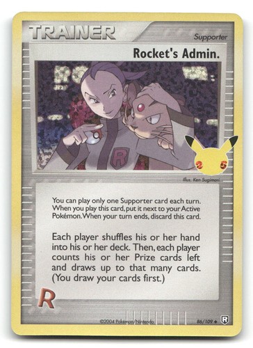 Rocket's Admin. Holo Celebrations: Classic Collection 86/109 LP Pokemon