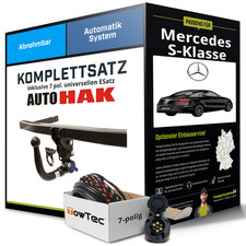 F&uuml;r MERCEDES S-Klasse W222 Stufenheck Anh&auml;ngerkupplung abn. +eSatz 7pol uni 13-