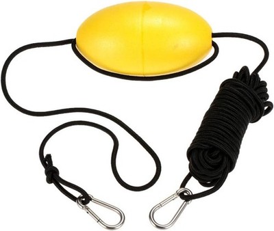 30 ft. Marine Rope Tow Line, Buoy Ball Float Leash&Stainless Steel Hook for Fish