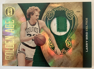 LARRY BIRD 2010-11 GOLD STANDARD GOLDEN AGE 2-COLOR GAME-WORN PATCH #1/5!