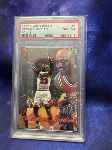 1997-98 Flair Showcase Row 2 Michael Jordan #1 PSA 8