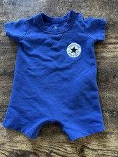 Converse All Star Royal Blue Shorts Romper Baby Boy Newborn