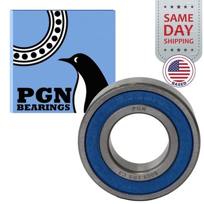 (100) 6003-2RS Premium Rubber Seal Ball Bearing C3 EMQ, 17x35x10 6003 2RS 6003rs