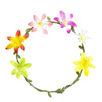 HibiskusblüTen Haarschmuck FüR Festivals Blumenkranz Haare Kopfschmuck Bunt Und