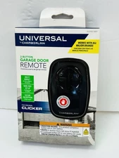 Chamberlain KLIK5U-BK2 Clicker Universal 2-Button Garage Door Opener Remote