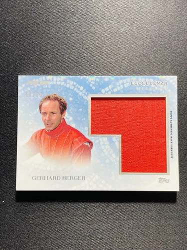 2025 Topps Eccellenza F1 Race Used Suit Relic Reliquia Gerhard Berger /99 JS72