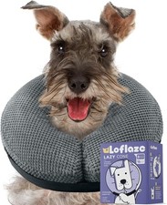 Soft Inflatable Dog Recovery Collar Donut Grey Medium