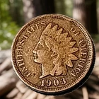 1903 Indian Head Cent Actual Coin Shown - 9