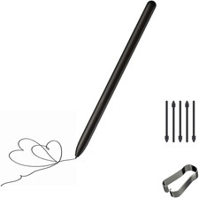 Galaxy Book 3 Pro 360 Stylus Pen with Replacement Nibs for Samsung Black