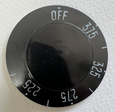 DIAL 225-375 F. BLACK fits .187 Stem Flat "Down"  2 1/4" dia.  Robertshaw 40-393