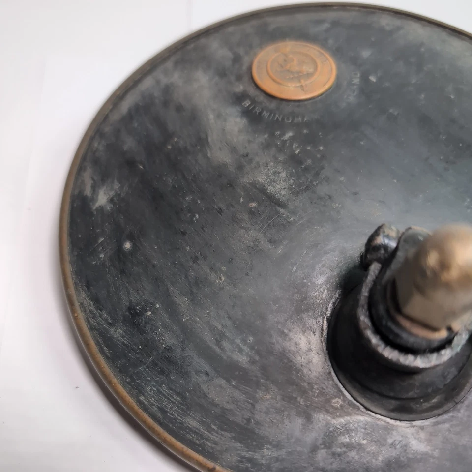 Espejo de ala redonda vintage LUCAS marco de carcasa negro con insignia King of the Road Foto 4 de 4