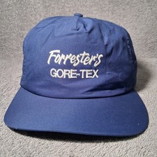 Vintage Forrester’s Gore Tex Snapback Hat Navy Blue Made In USA Portland Oregon