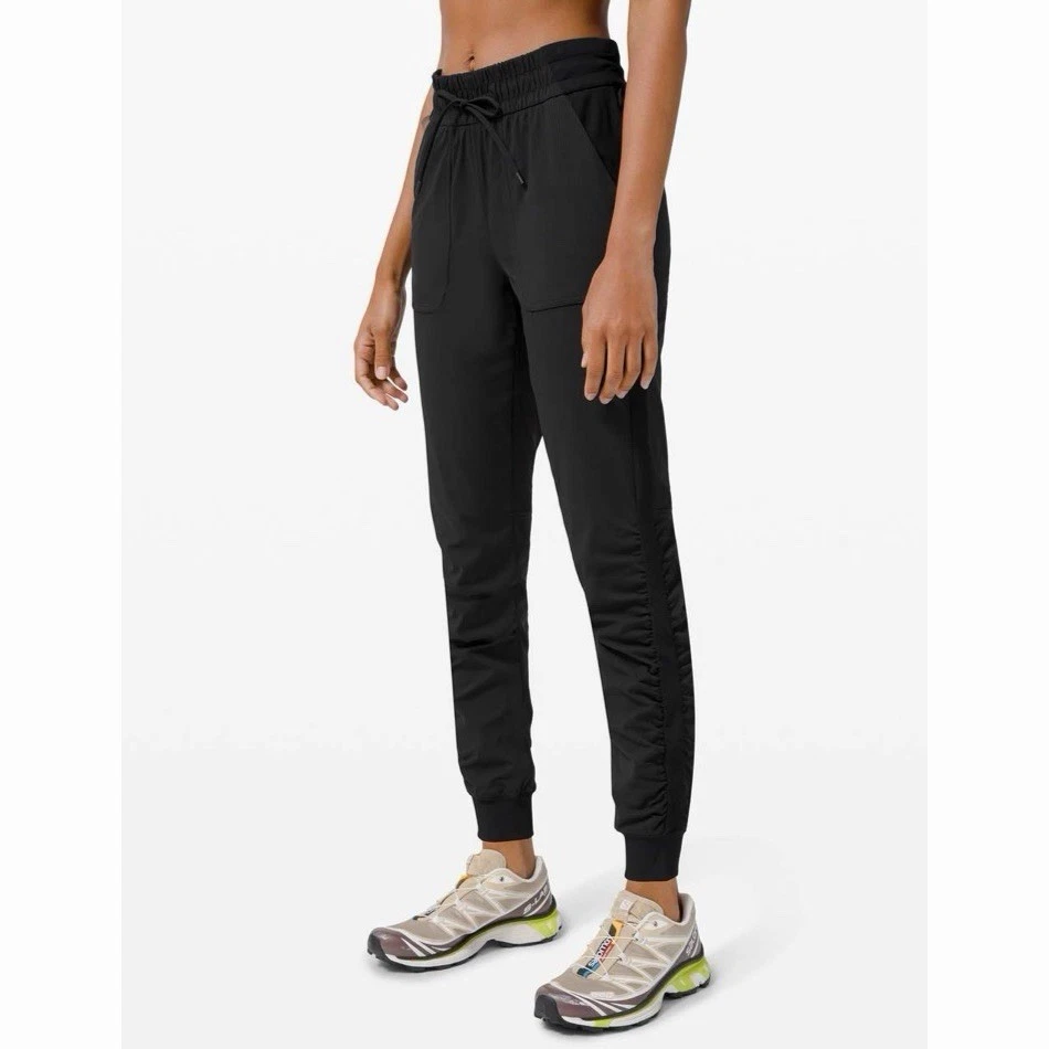Lululemon Size 4 Black Beyond The Studio Jogger Tapered Ruched Pull On Pants