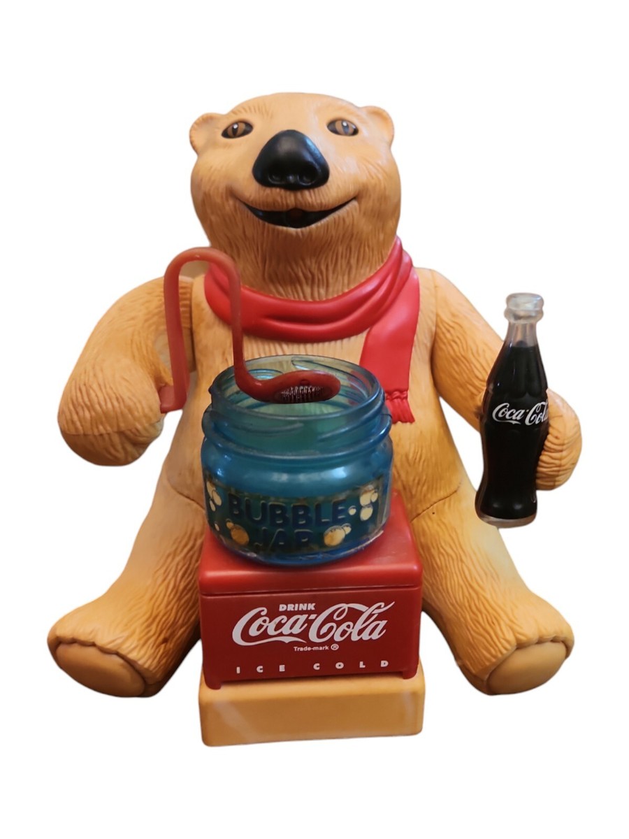 Vintage Coca Cola Colletable Polar Bear Bubble Blower, 6
