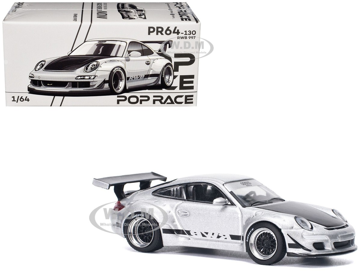 RWB 997 SILVER METALLIC 1/64 DIECAST MODEL CAR BY POP RACE
