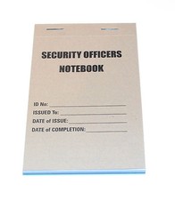 SECURITY OFFICERS NOTEBOOK, Police, Door Supervisor, Note Book, Emergency,Rescue
