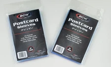 BCW Standard Postcard Sleeves Protective 3 11/16 X 5 3/4 Inches 2 100-Packs