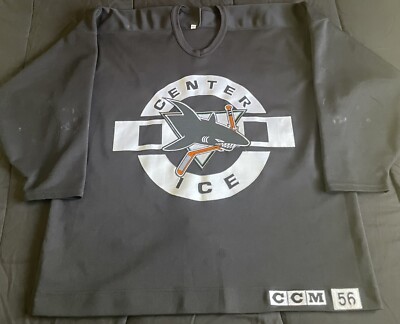 San Jose Sharks Practice Jersey CCM Center Ice Worn Untrafil Black Size  56