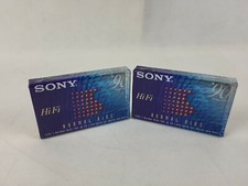 Sony HF High Fidelity Blank Audio Cassette Tapes 90 Min Normal Bias Lot Of 2 New